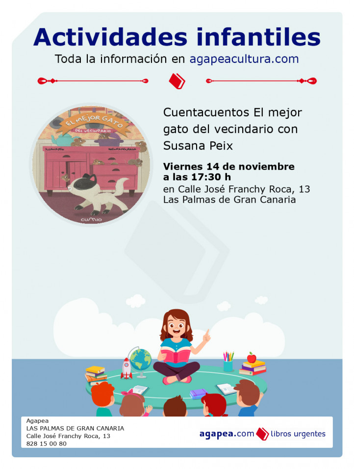 Cuentacuentos El mejor gato del vecindario con Susana Peix. Bibliotecaria especializada en diversidad. ¡Una ocasión única en Canarias!