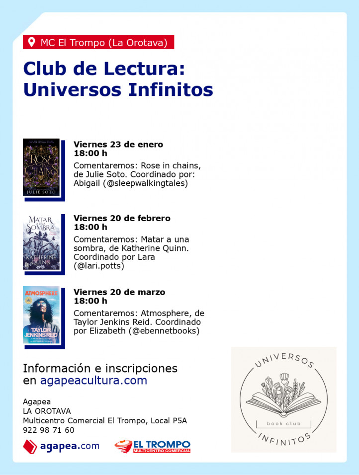 Club de lectura: Universos Infinitos. En Agapea La Orotava.