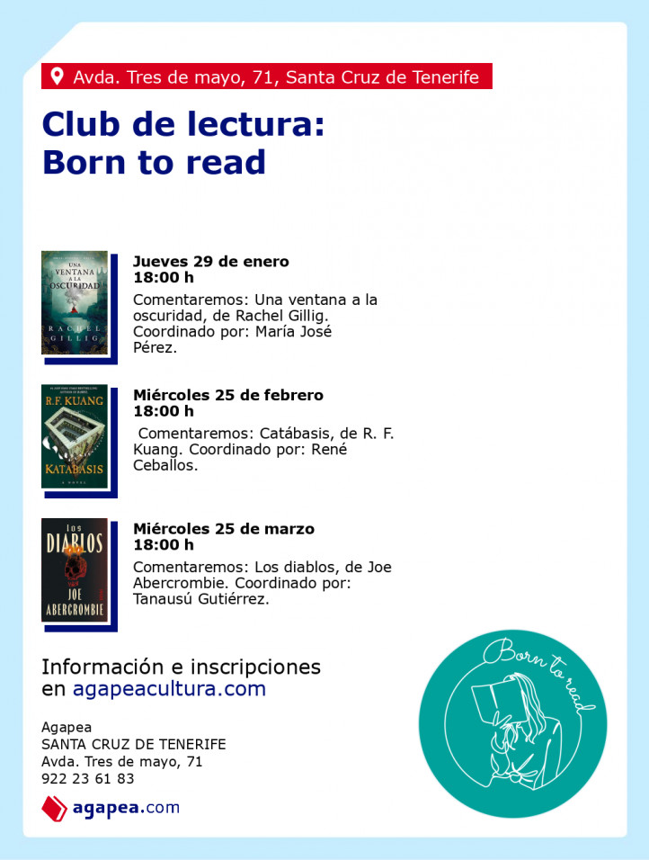 Club de lectura: Born to read. En Agapea Santa Cruz de Tenerife.