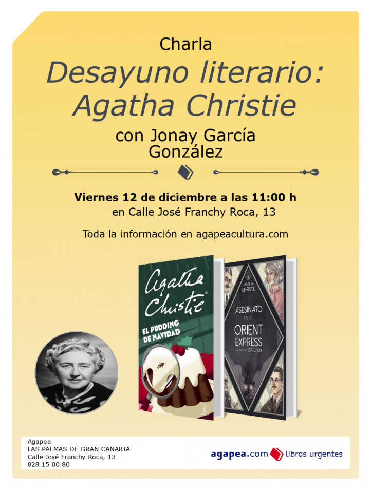 Desayuno literario: Agatha Christie, con Jonay García González en Agapea de Las Palmas de Gran Canaria