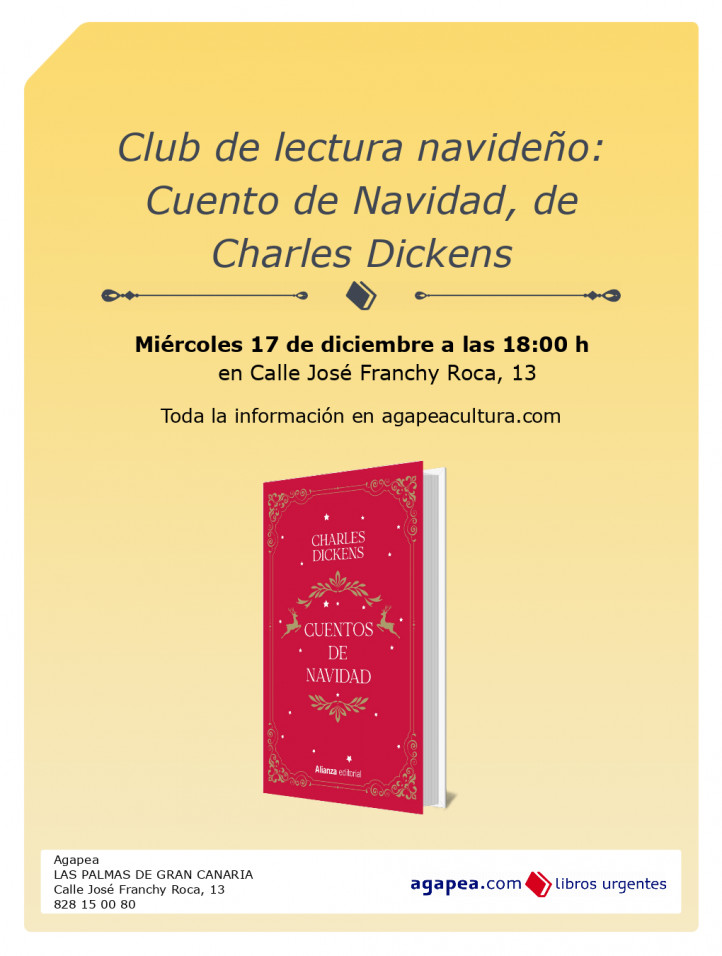Charla sobre Cuento de Navidad, de Charles Dickens en Agapea de Las Palmas de Gran Canaria
