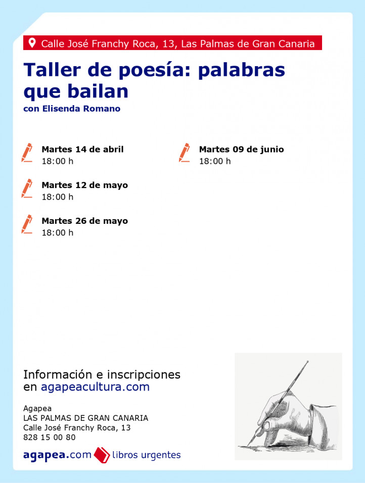 Taller de poesía: palabras que bailan, con Elisenda Romano en Agapea de Las Palmas de Gran Canaria