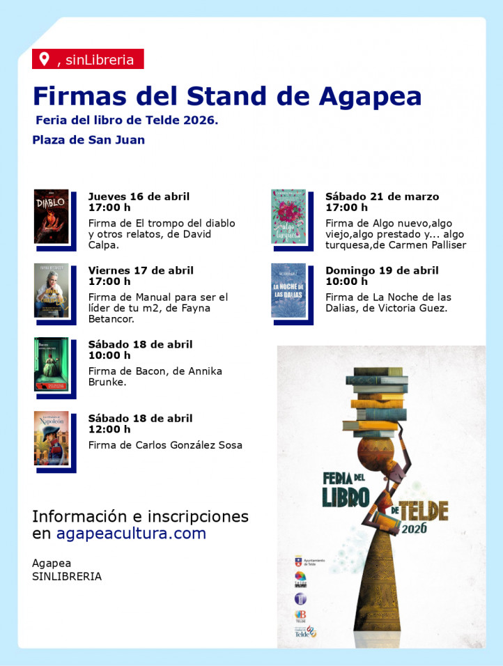 Disfruta de la Feria del libro de Telde con Librería Agapea