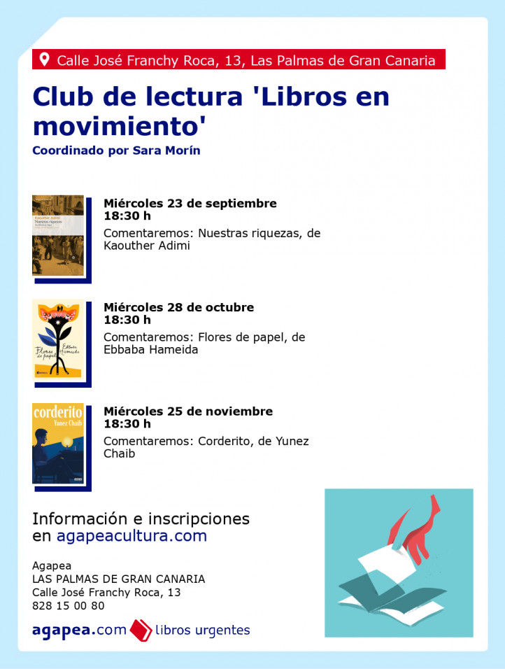 Club de lectura 'Libros en movimiento' coordinador por Sara Morín en Agapea de Las Palmas de Gran Canaria
